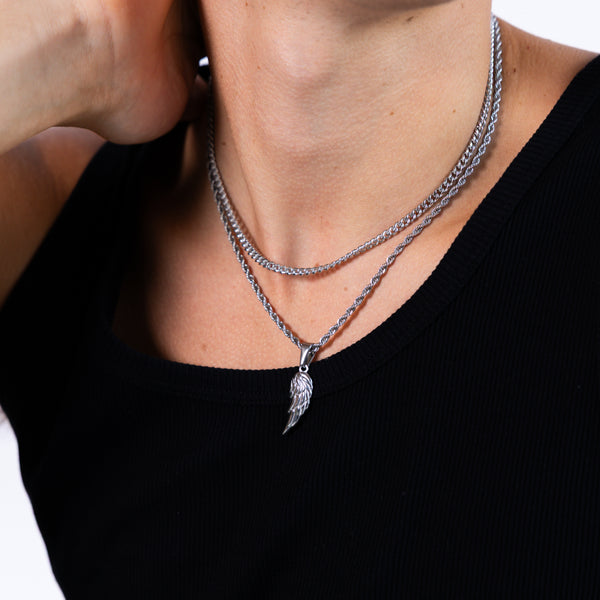 Silver Angel Wing Pendant