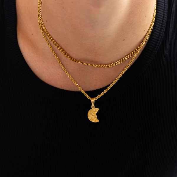Gold Broken Circle Pendant