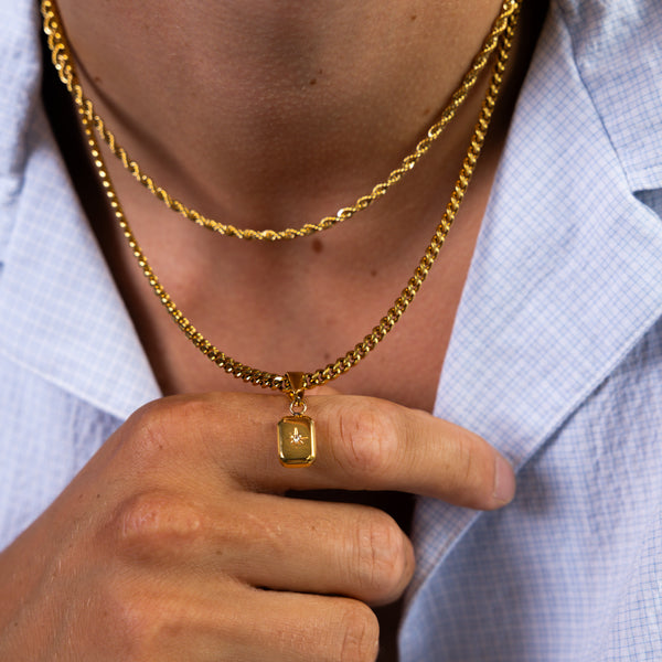 Gold North Star Pendant