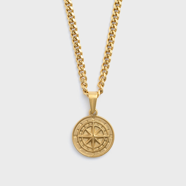 Gold Compass Pendant