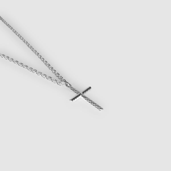 Silver Tubed Cross Necklace X Prince of Wales