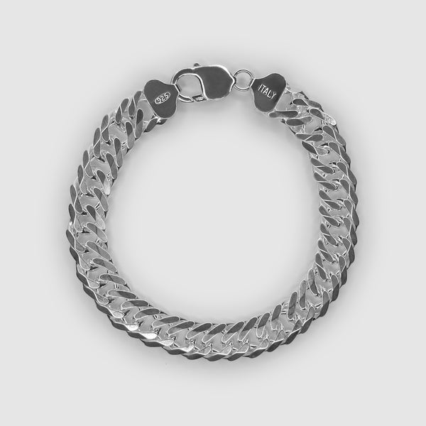 Silver Double Curb Bracelet