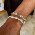 Silver Flat Curb 6mm Bracelet