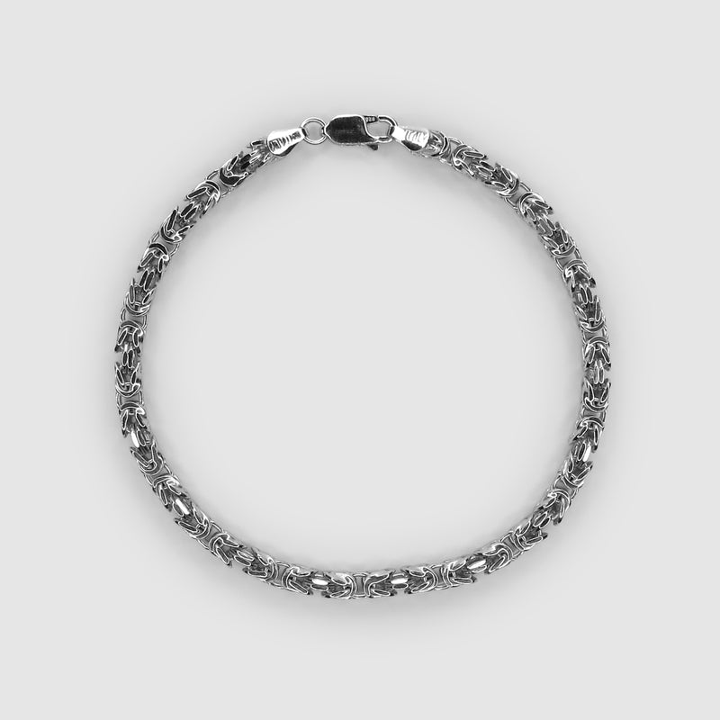 Silver 3.7mm Byzantine Bracelet