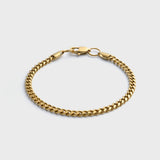 4mm Gold Cuban Bracelet