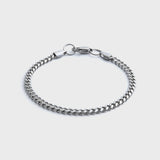 4mm Silver Cuban Bracelet