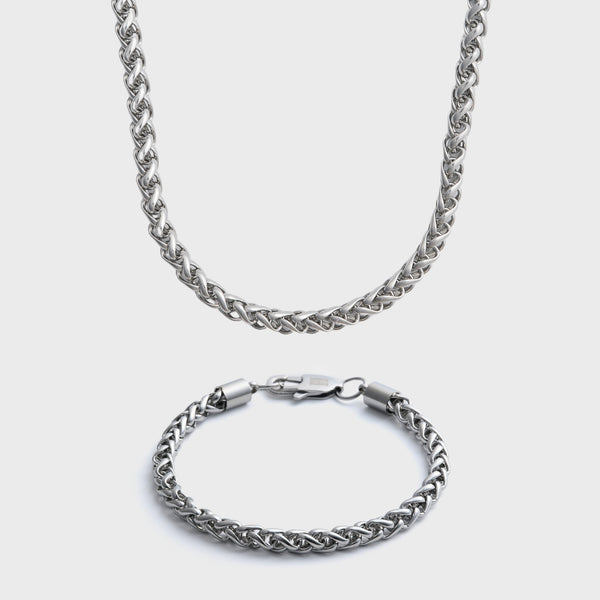 5mm Silver Wheat Gift Set
