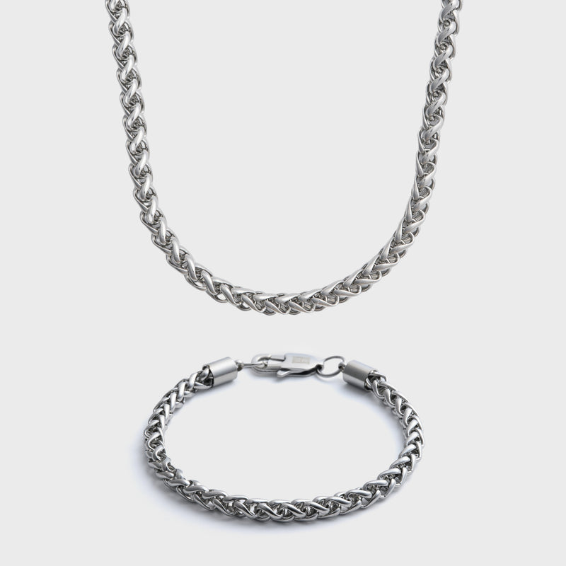 5mm Silver Wheat Gift Set