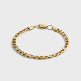 5mm Gold Figaro Bracelet