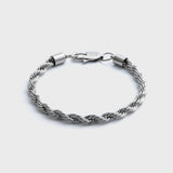 5mm Silver Rope Bracelet
