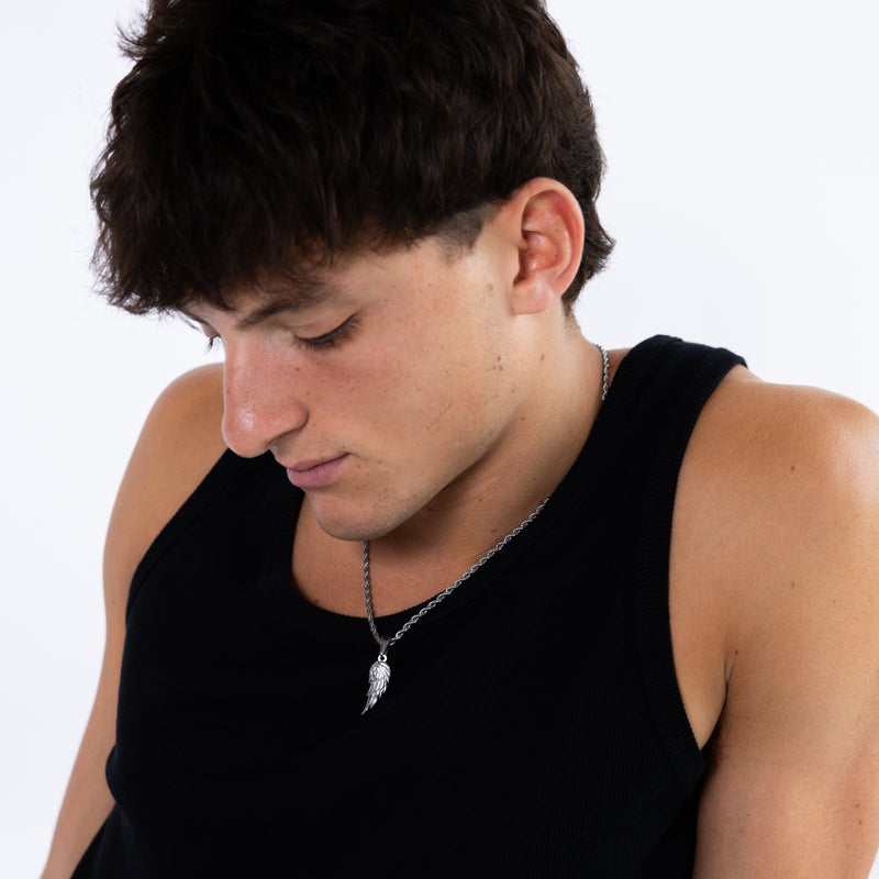 Silver Angel Wing Pendant