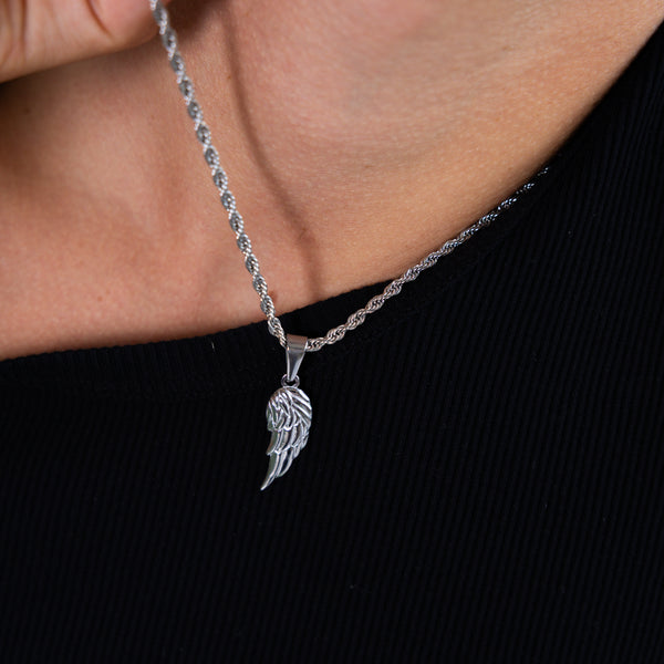 Silver Angel Wing Pendant