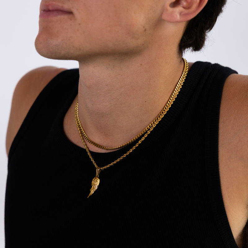 Gold Angel Wing Pendant