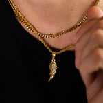 Gold Angel Wing Pendant