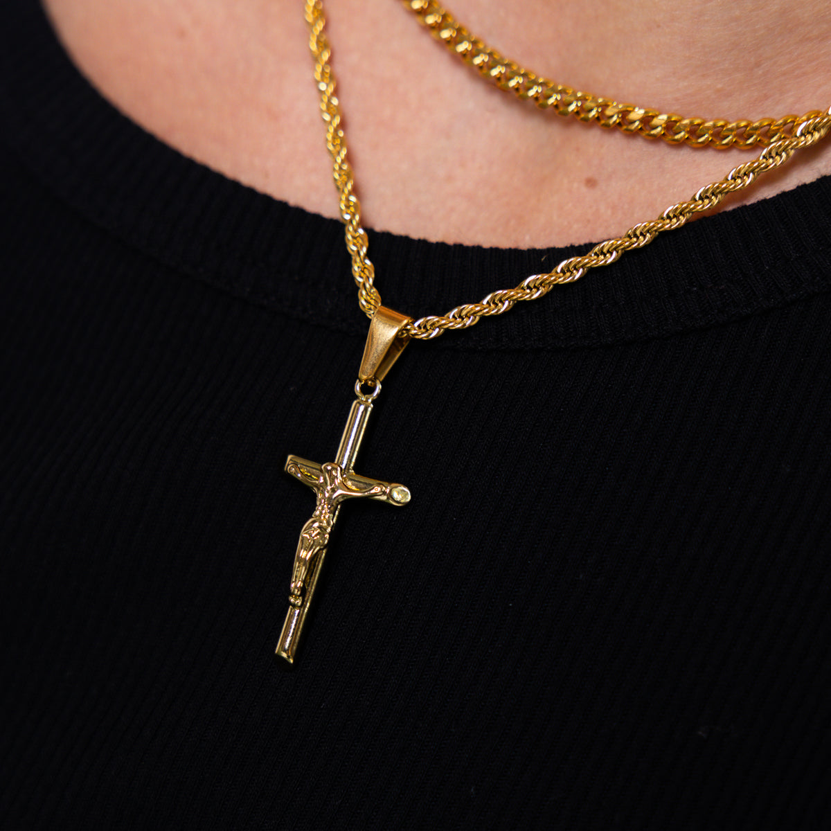 Gold Crucifix Pendant