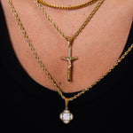 Gold White Clover Pendant Rope