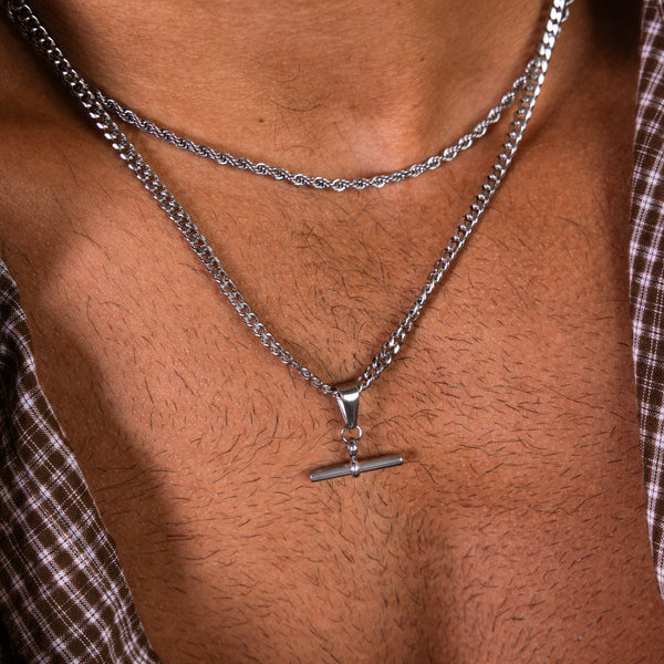 Silver T-Bar Pendant