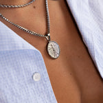 Silver Vitruvian Man Pendant