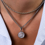 Silver Greek Head Pendant Cuban