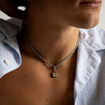 Silver North Star Pendant Rope Chain