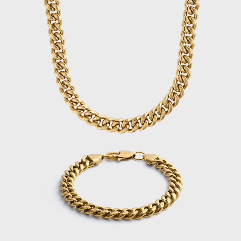 8mm Gold Cuban Gift Set