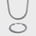 8mm Silver Cuban Gift Set