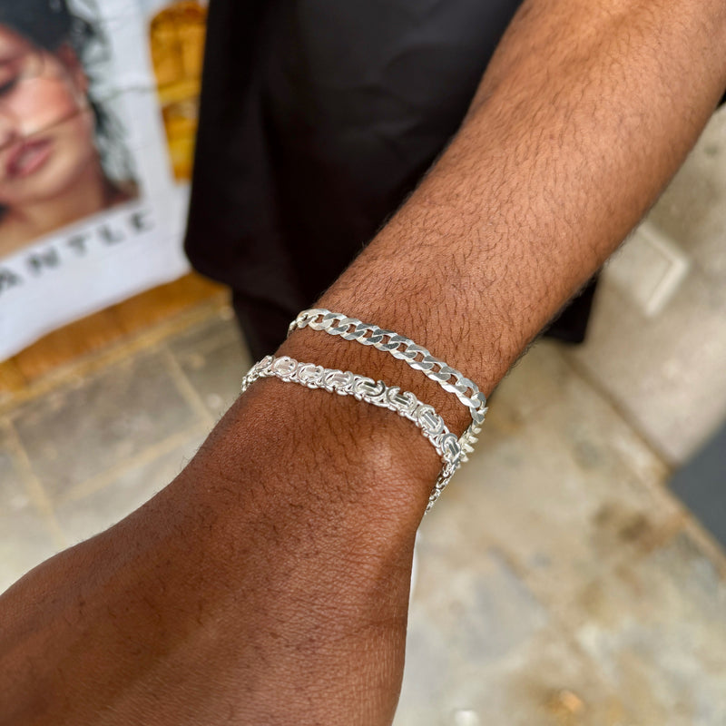 Silver 6mm Byzantine Bracelet
