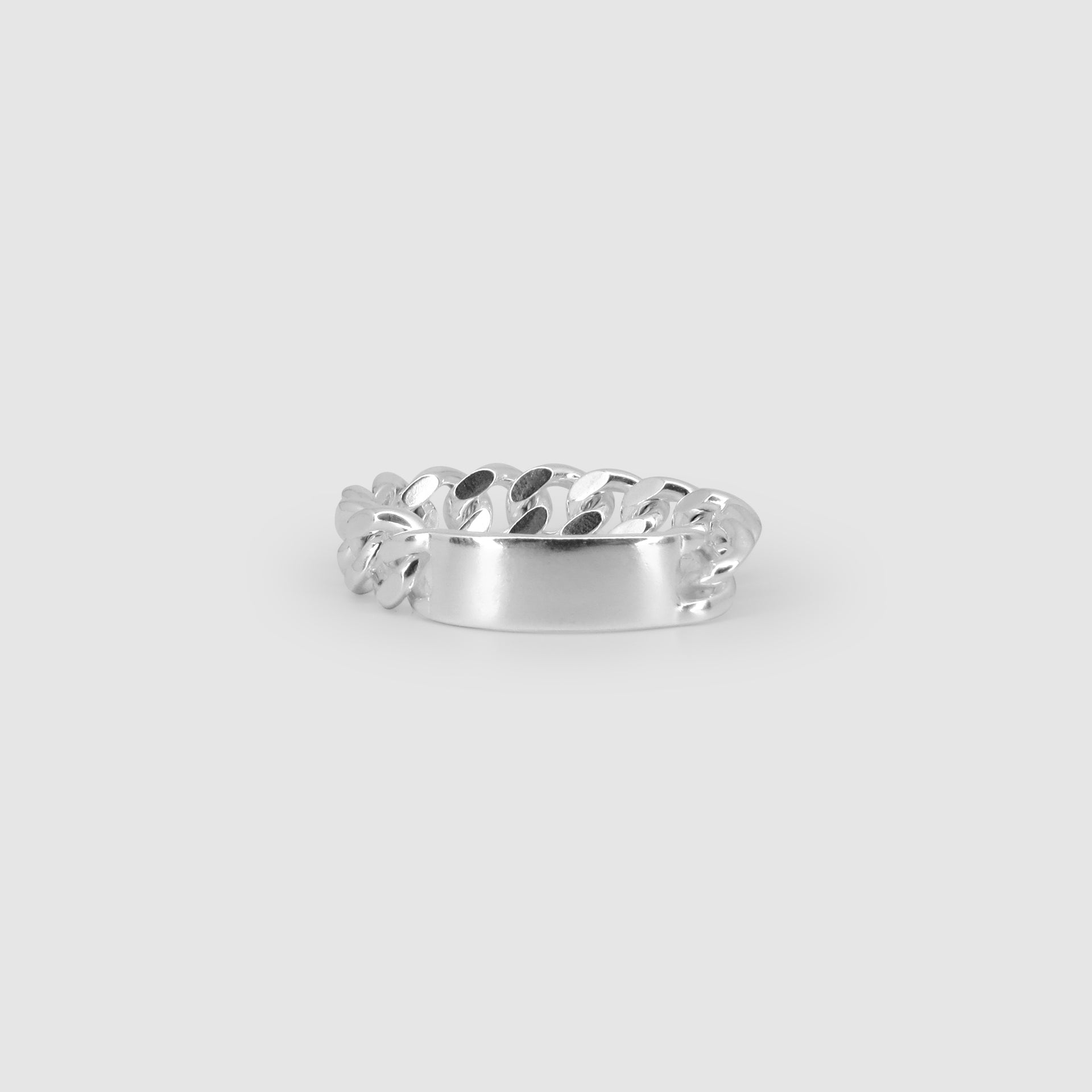 Silver Bar and Chain Ring