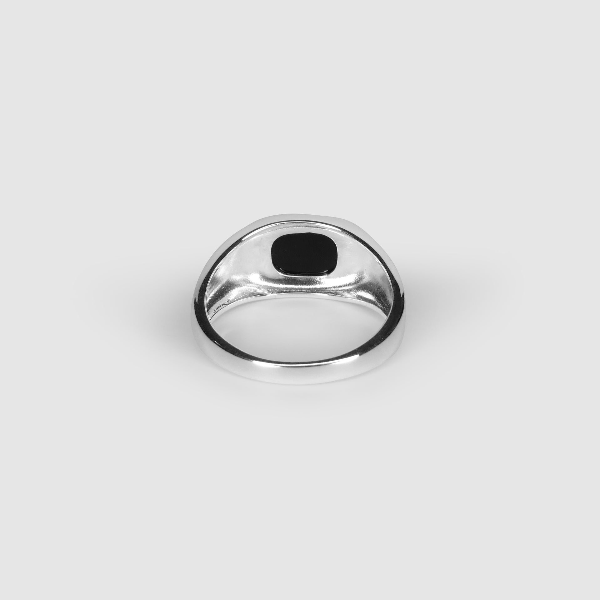 Silver Black Onyx Signet Ring