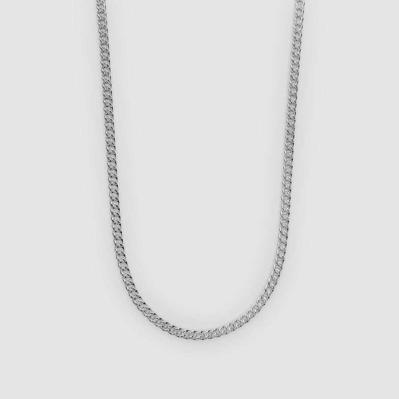 Silver Classic Curb Chain 3.7mm