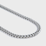 8mm Silver Cuban Chain