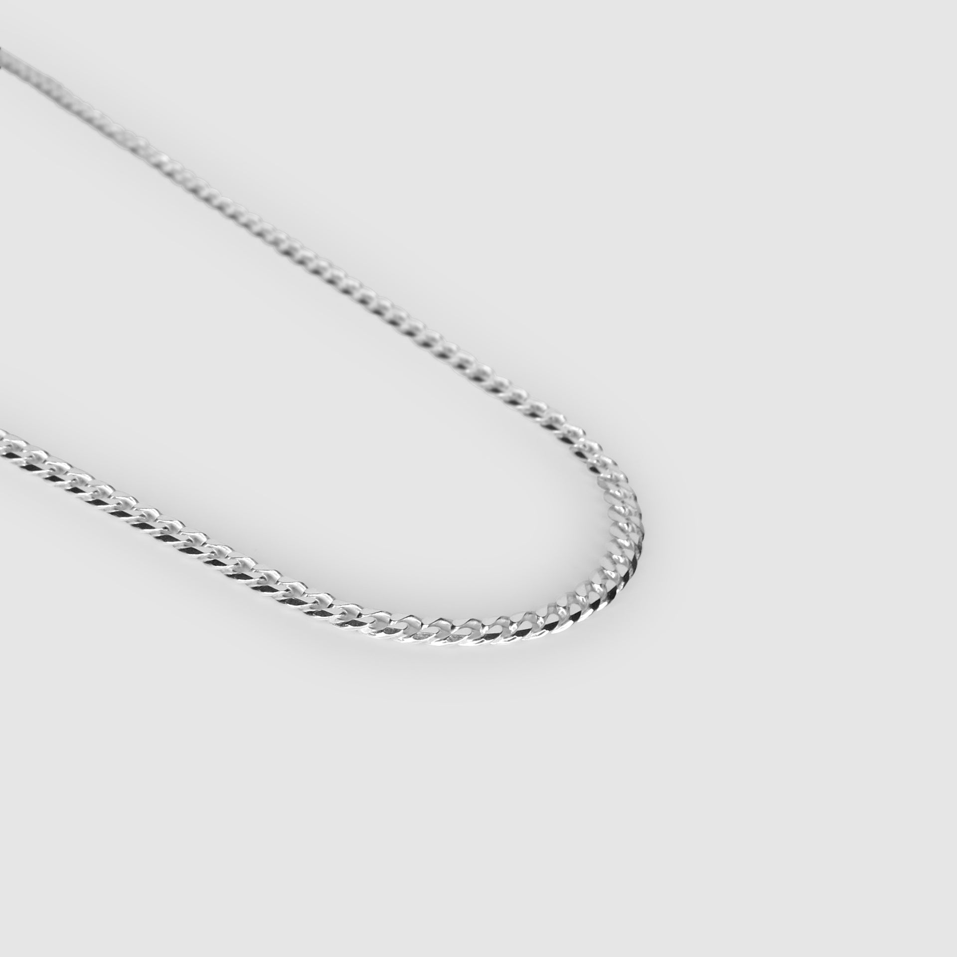 Silver Curb Chain 4mm