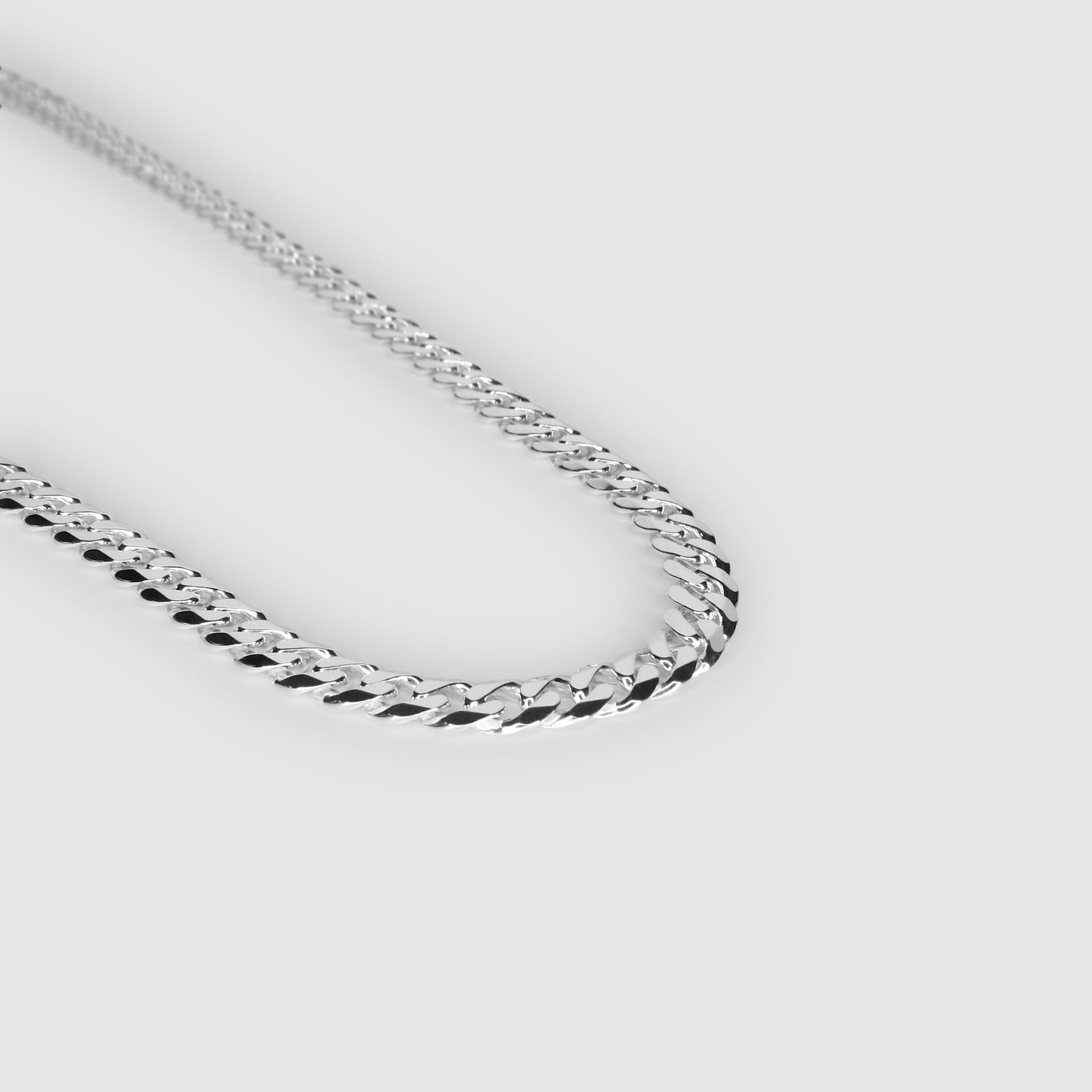 Silver Curb Chain 8mm
