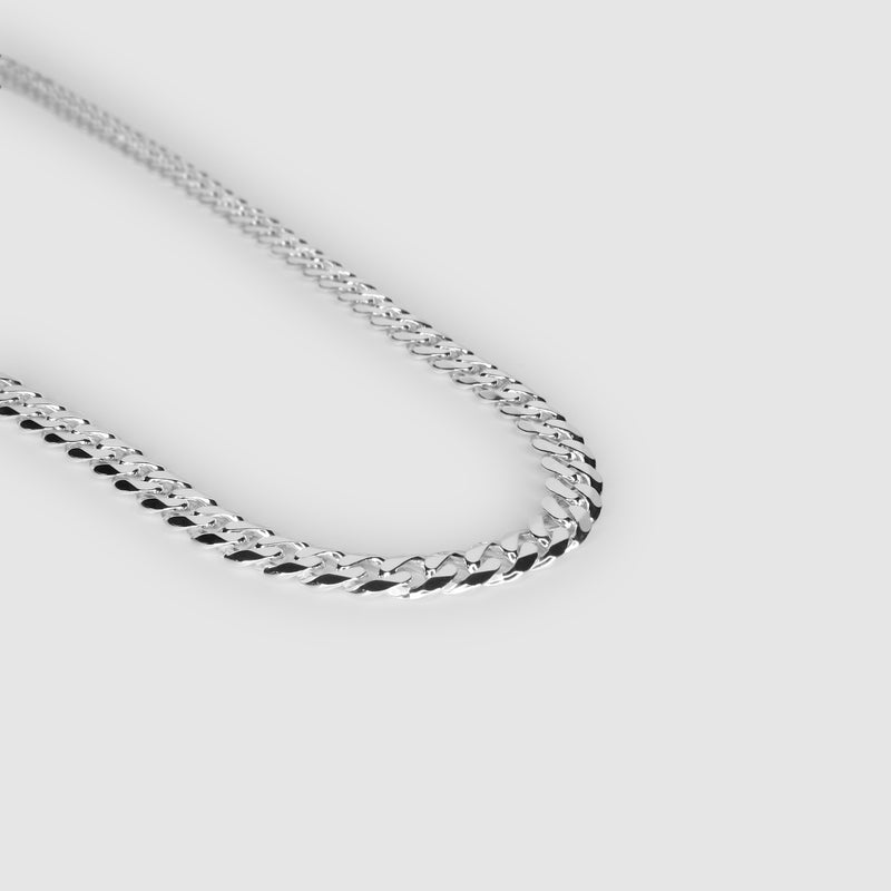 Silver Curb Chain 7.5mm