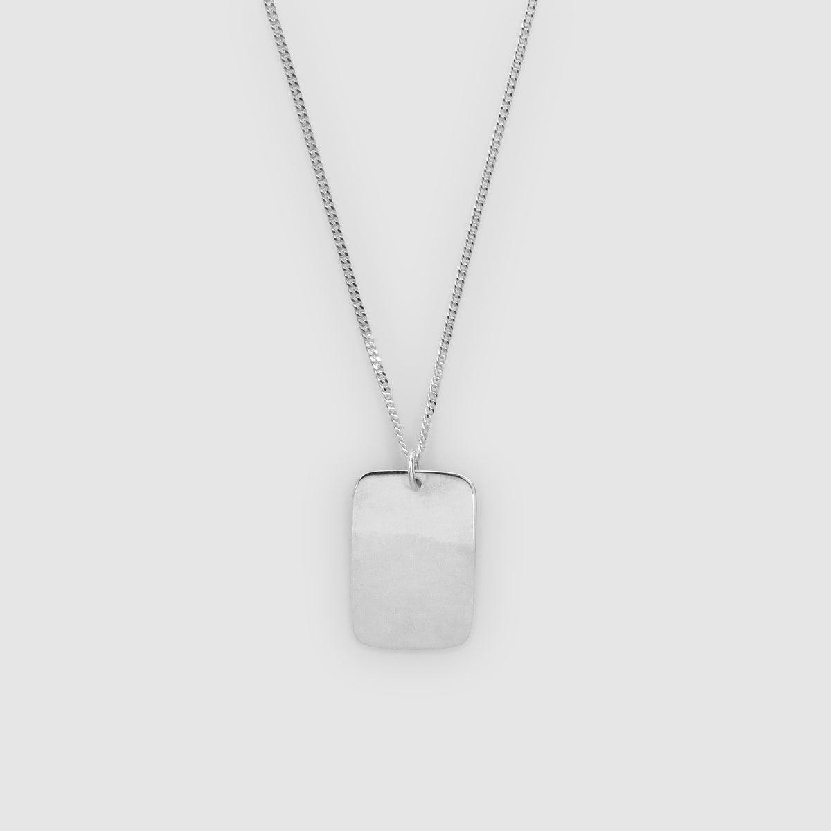 Silver Dog Tag Pendant