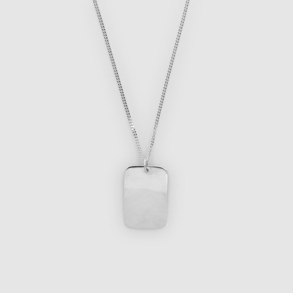 Silver Dog Tag Pendant