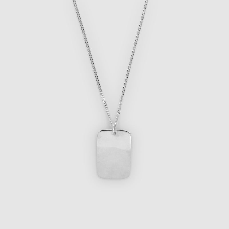 Silver Dog Tag Pendant