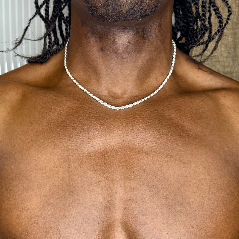 Silver 3.5mm Rope Chain