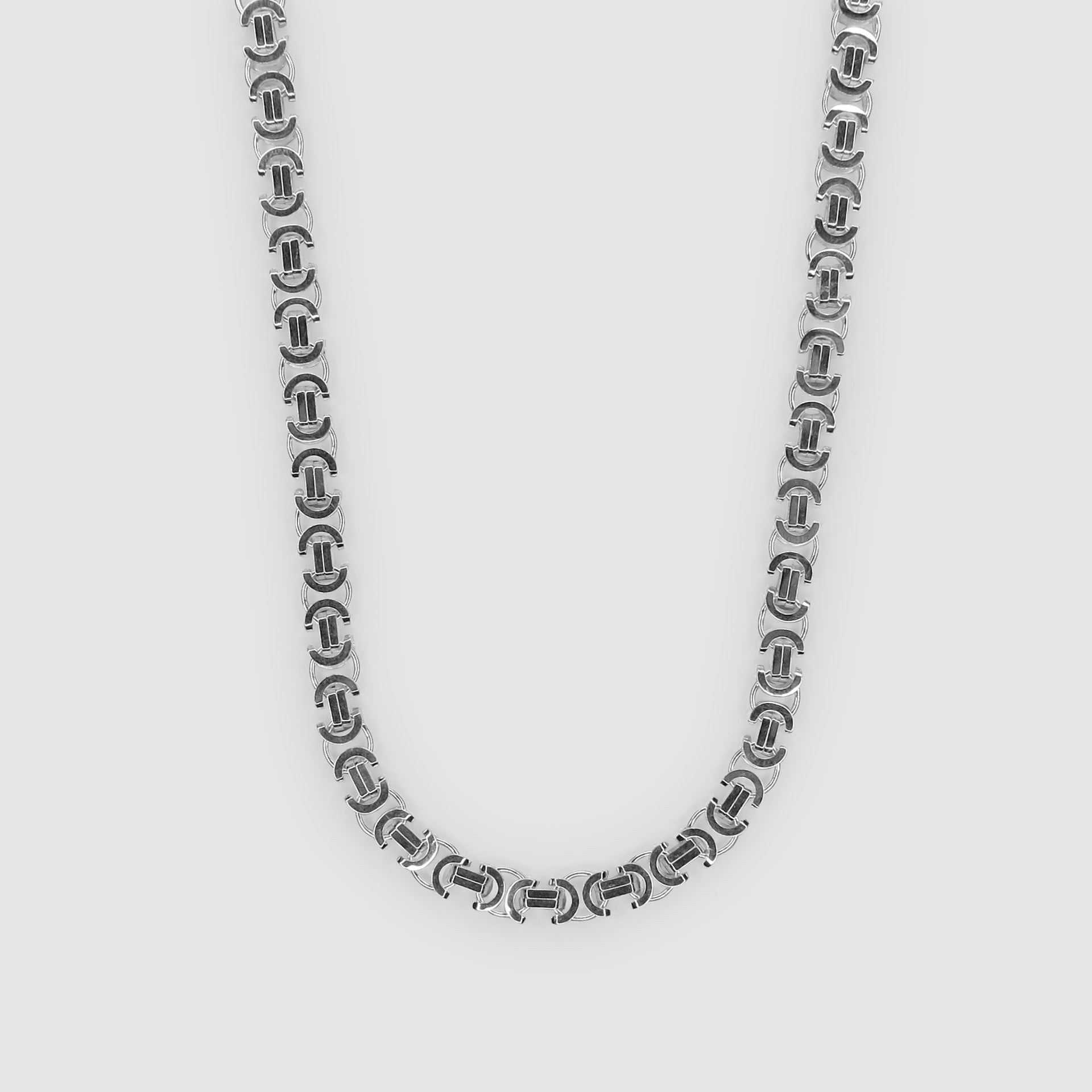 Silver Flat Byzantine Chain