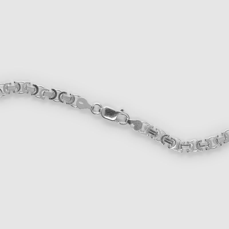 Silver Flat Byzantine Chain