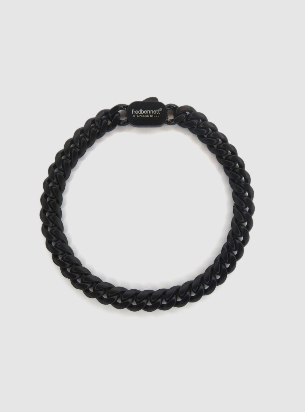 Black Brushed Curb Chain Bracelet