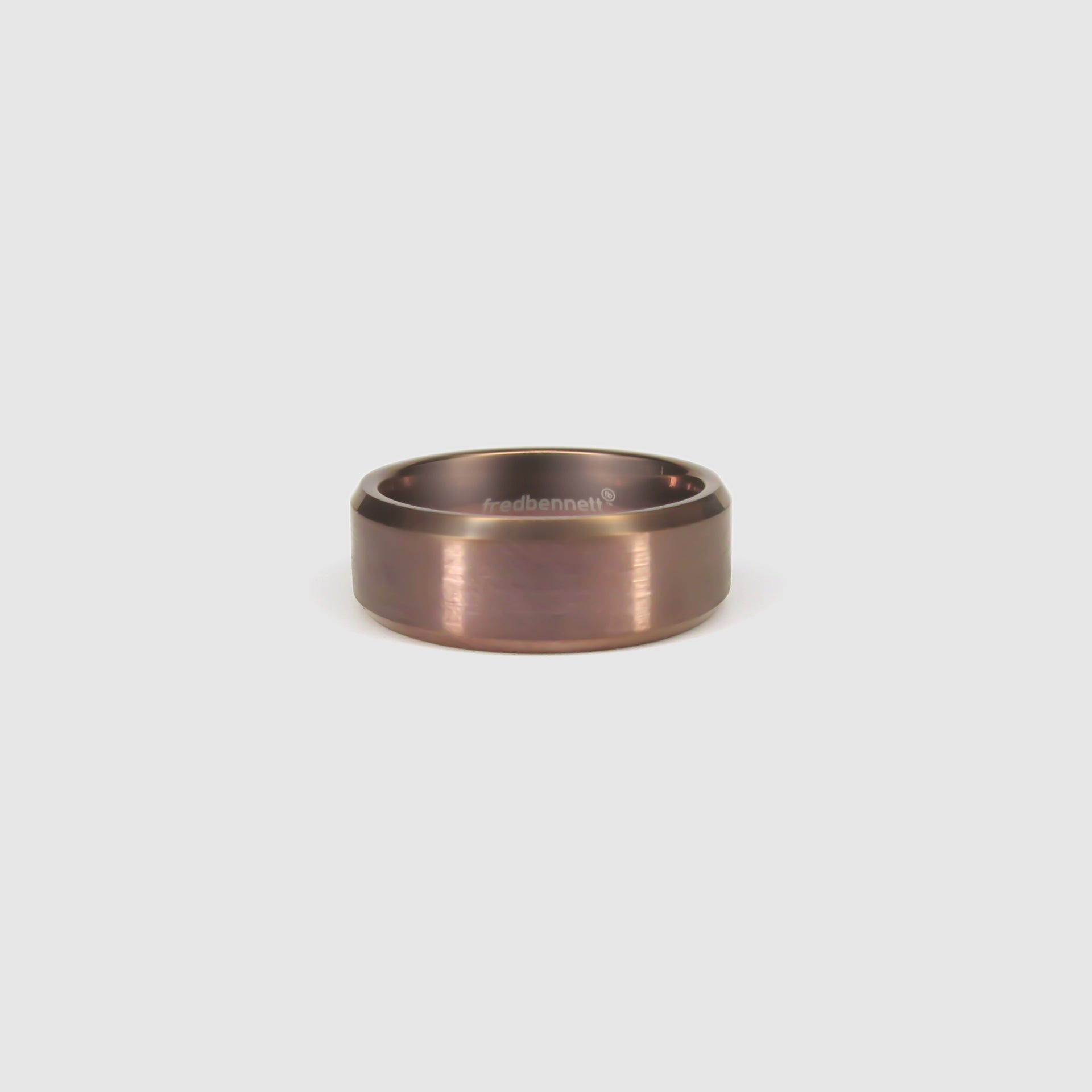 Brushed Coffee Plated Tungsten Ring