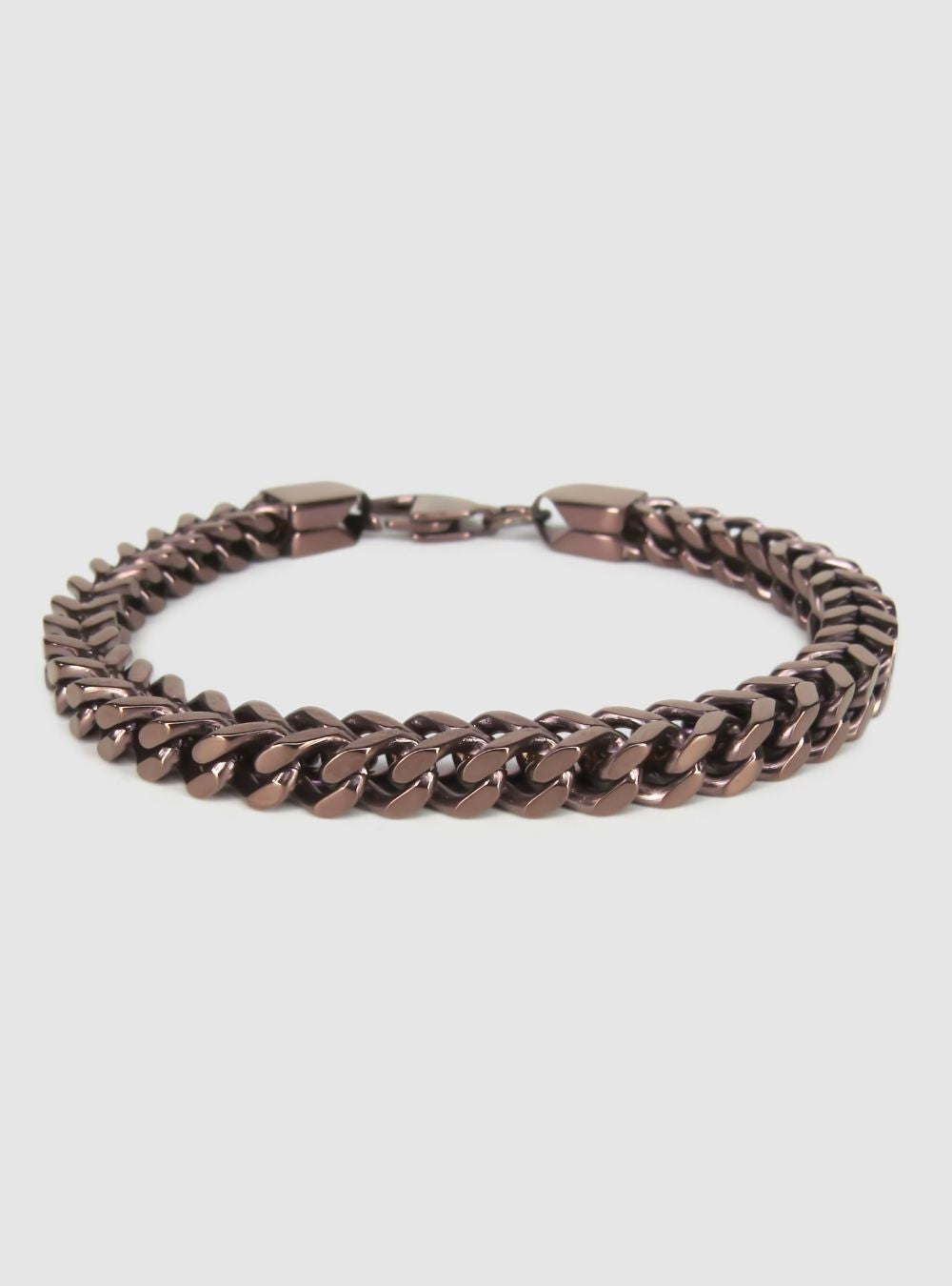 Coffee Plated Box Chevron Bracelet