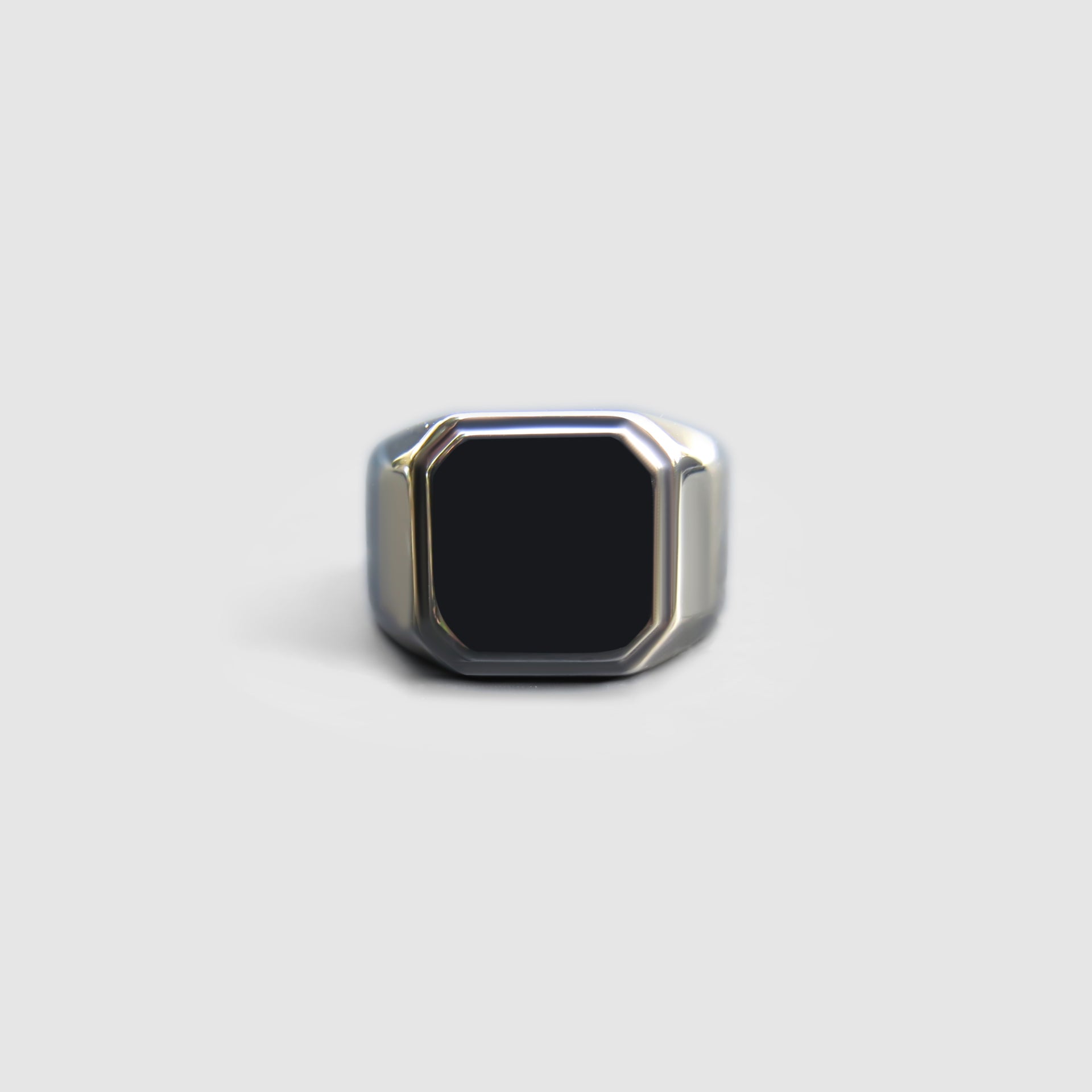 Gunmetal Plated Square Signet Ring