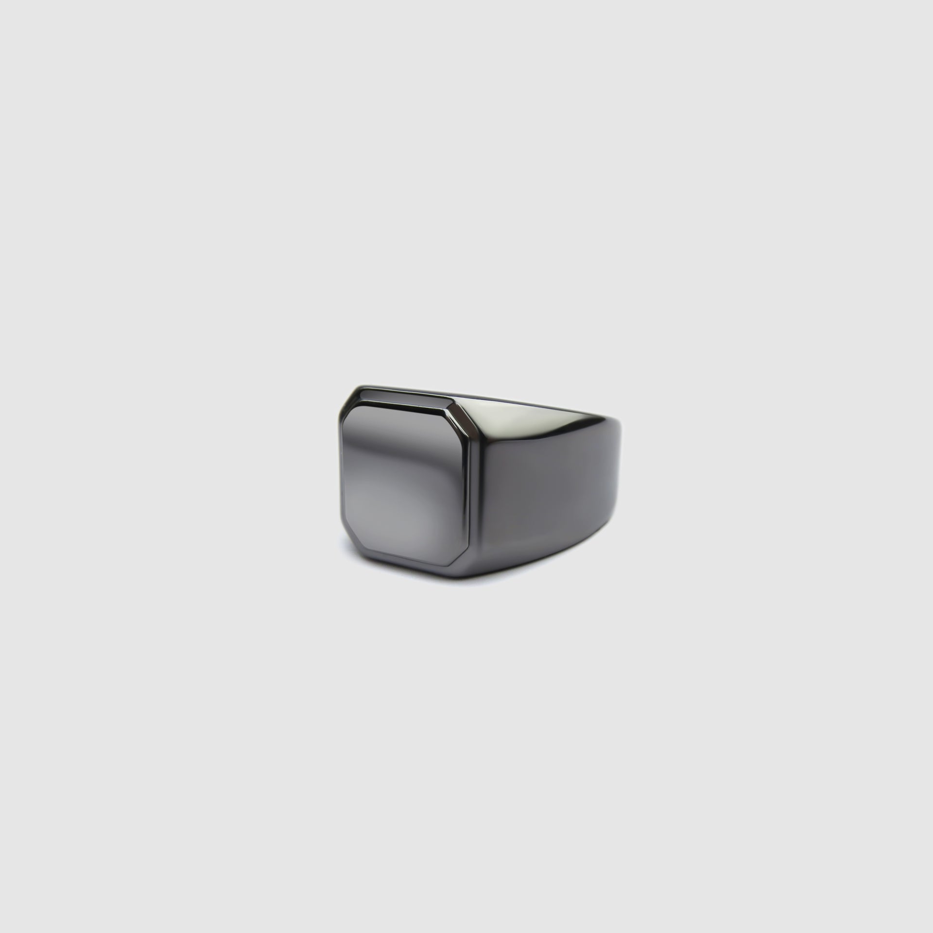 Gunmetal Plated Square Signet Ring