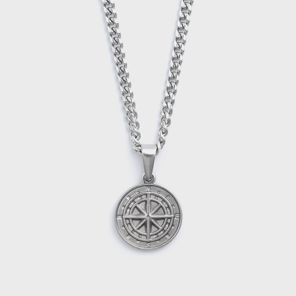 Silver Compass Pendant