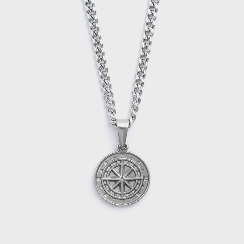 Silver Compass Pendant