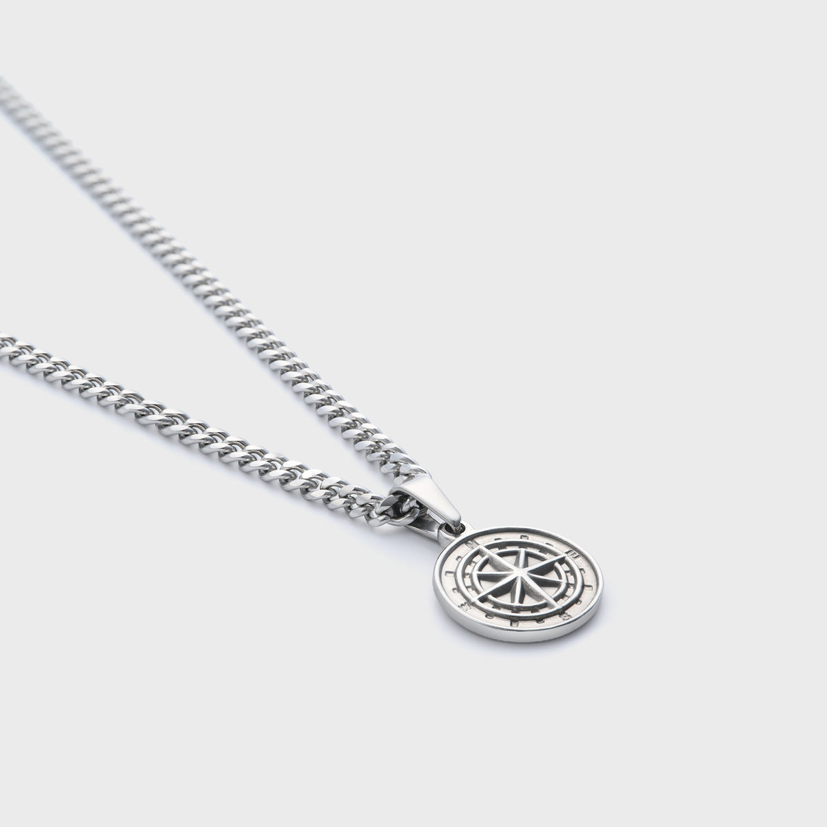 Silver Compass Pendant