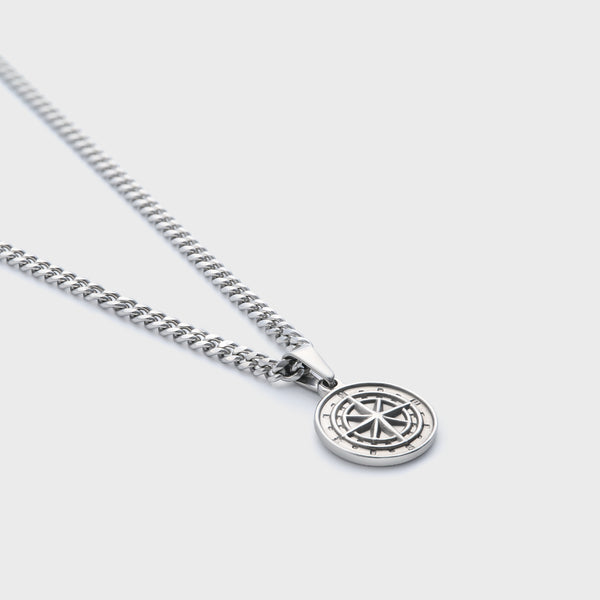 Silver Compass Pendant