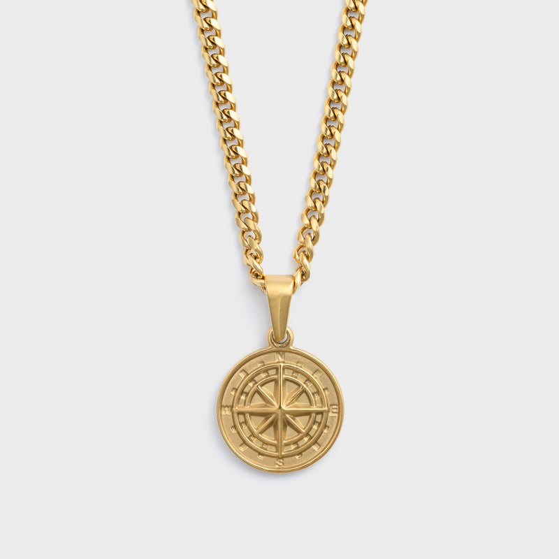Gold Compass Pendant